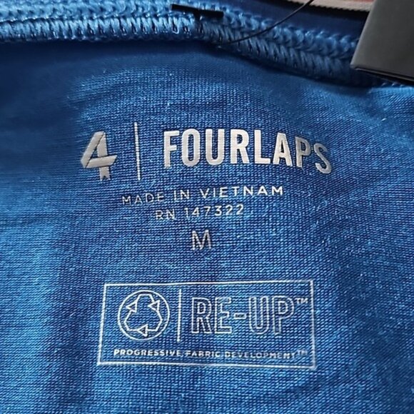 FOURLAPS Curve Tank Size Medium New Blue Workout Gym Athletic Activewear - Picture 7 of 13